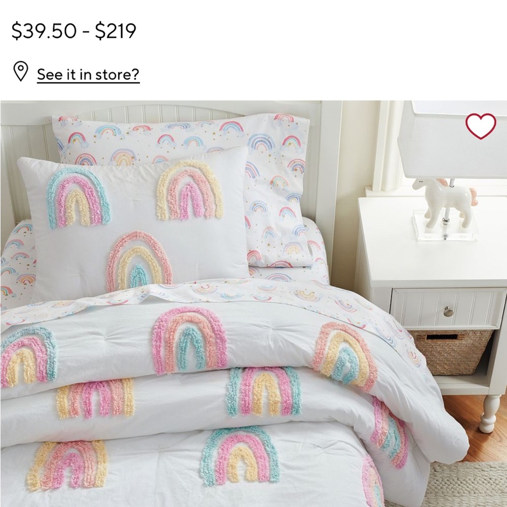 Rainbow Embroidered Bedspread